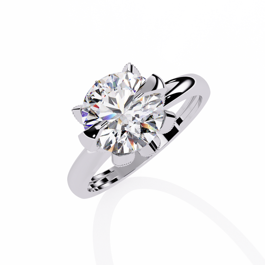 Eternal Halo Solitaire Rings