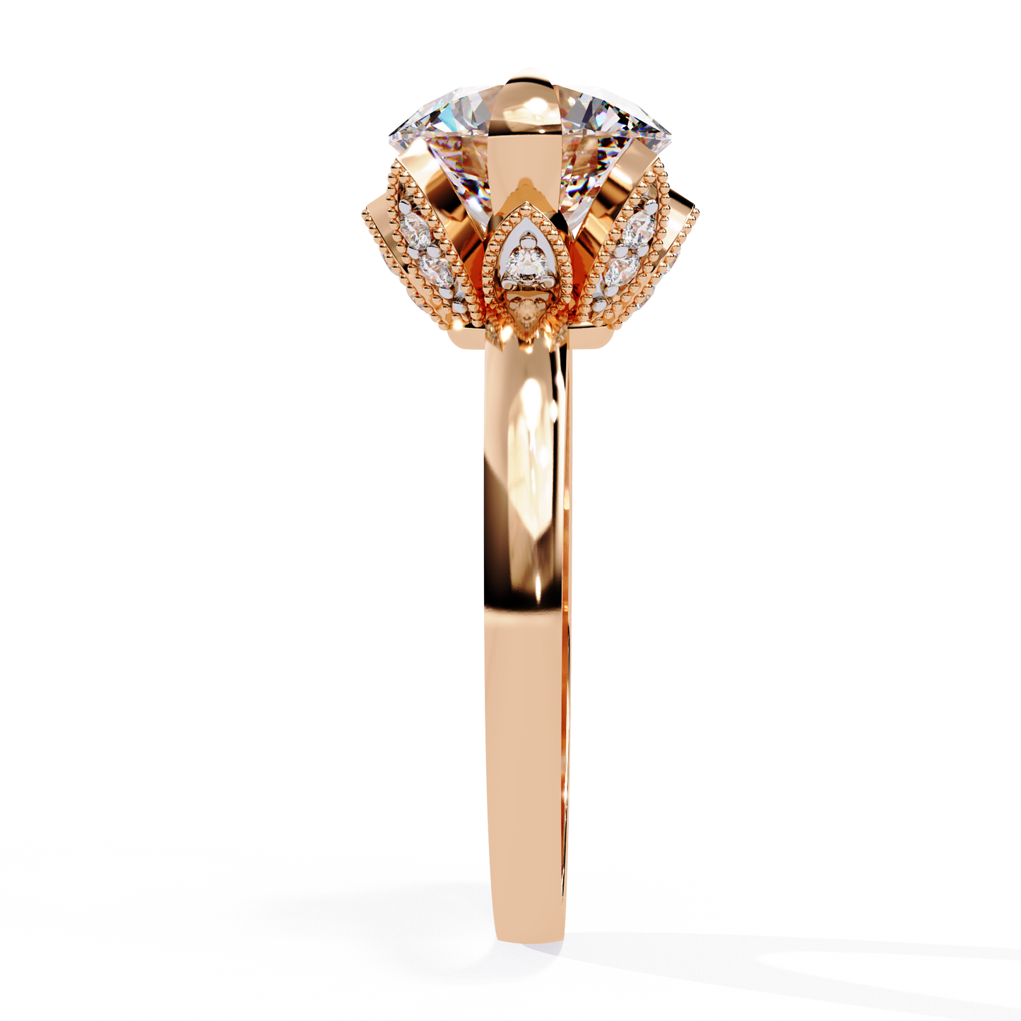 Eternal Halo Solitaire Rings