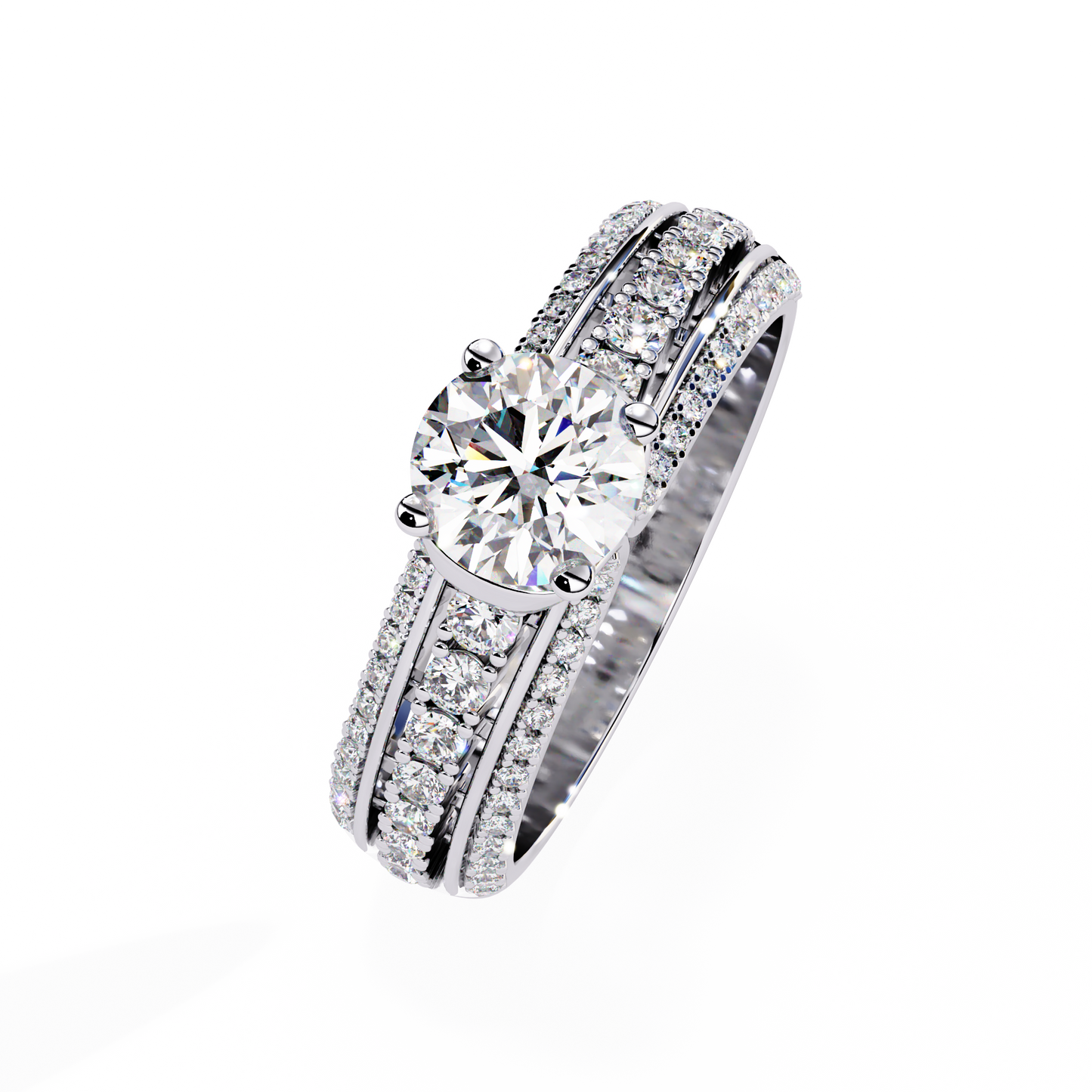 Victorian Grace Solitaire Ring