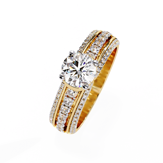 Victorian Grace Solitaire Ring