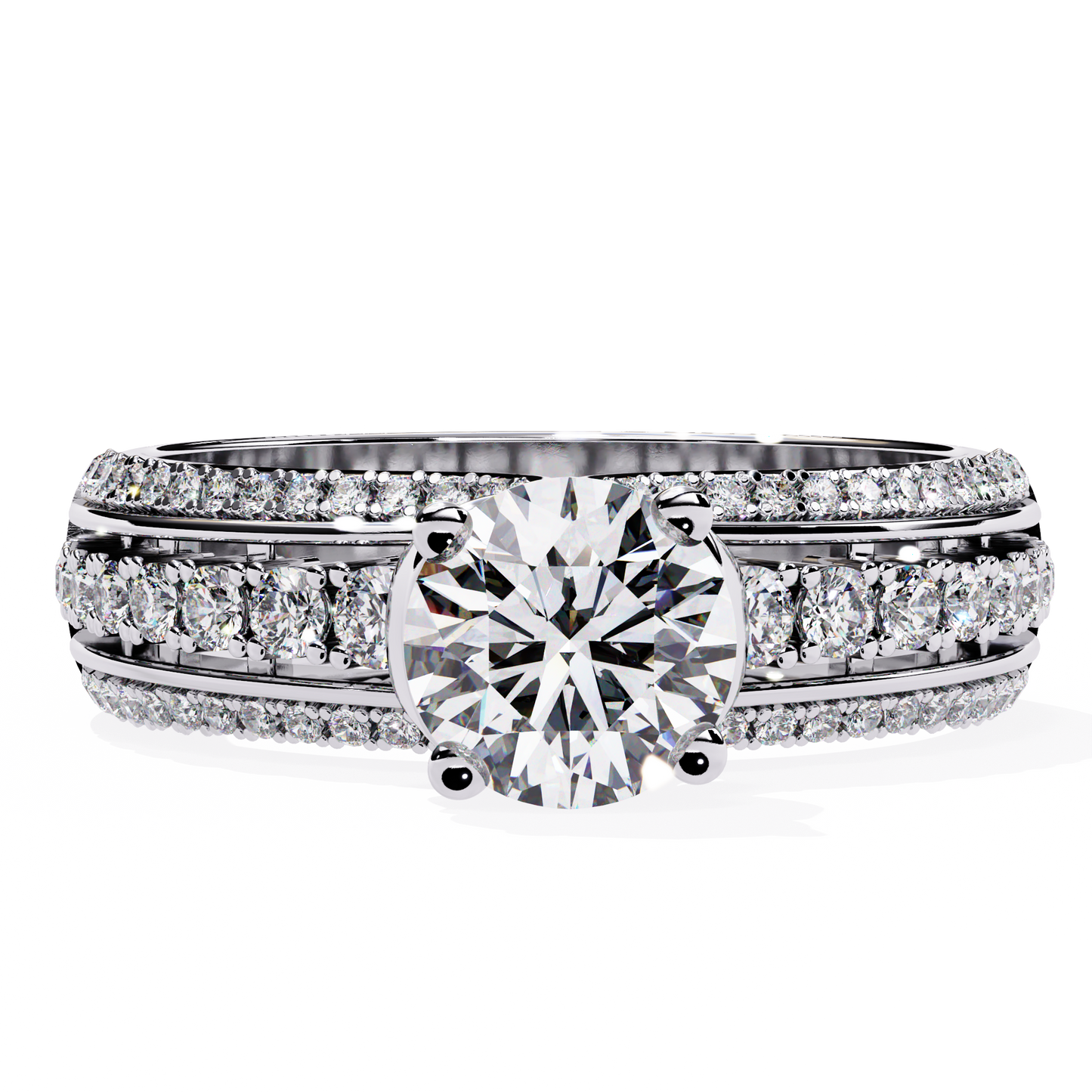 Victorian Grace Solitaire Ring