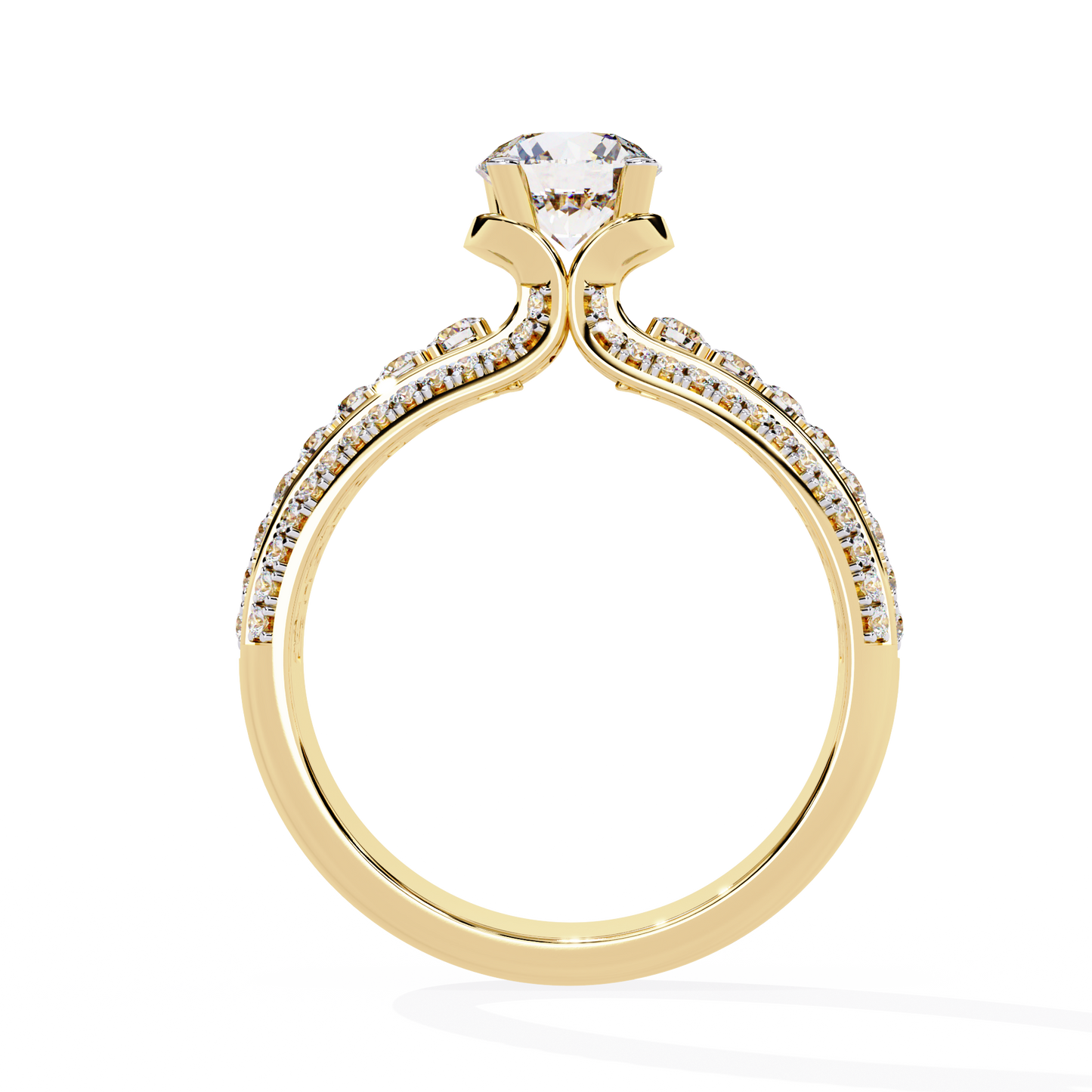 Victorian Grace Solitaire Ring
