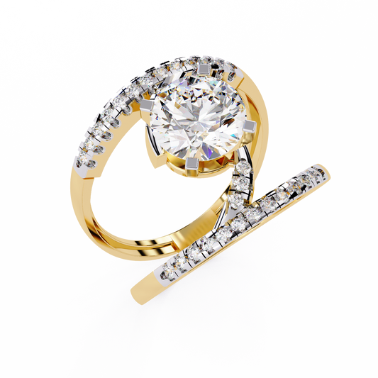 Eclipse Duo Solitaire Ring