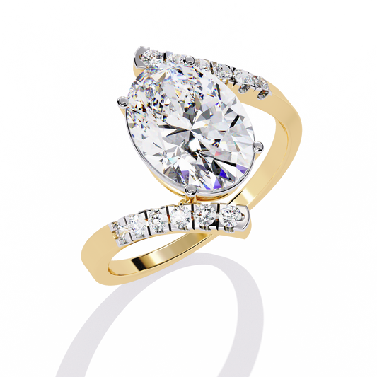 Lunaire Spiral Solitaire Ring