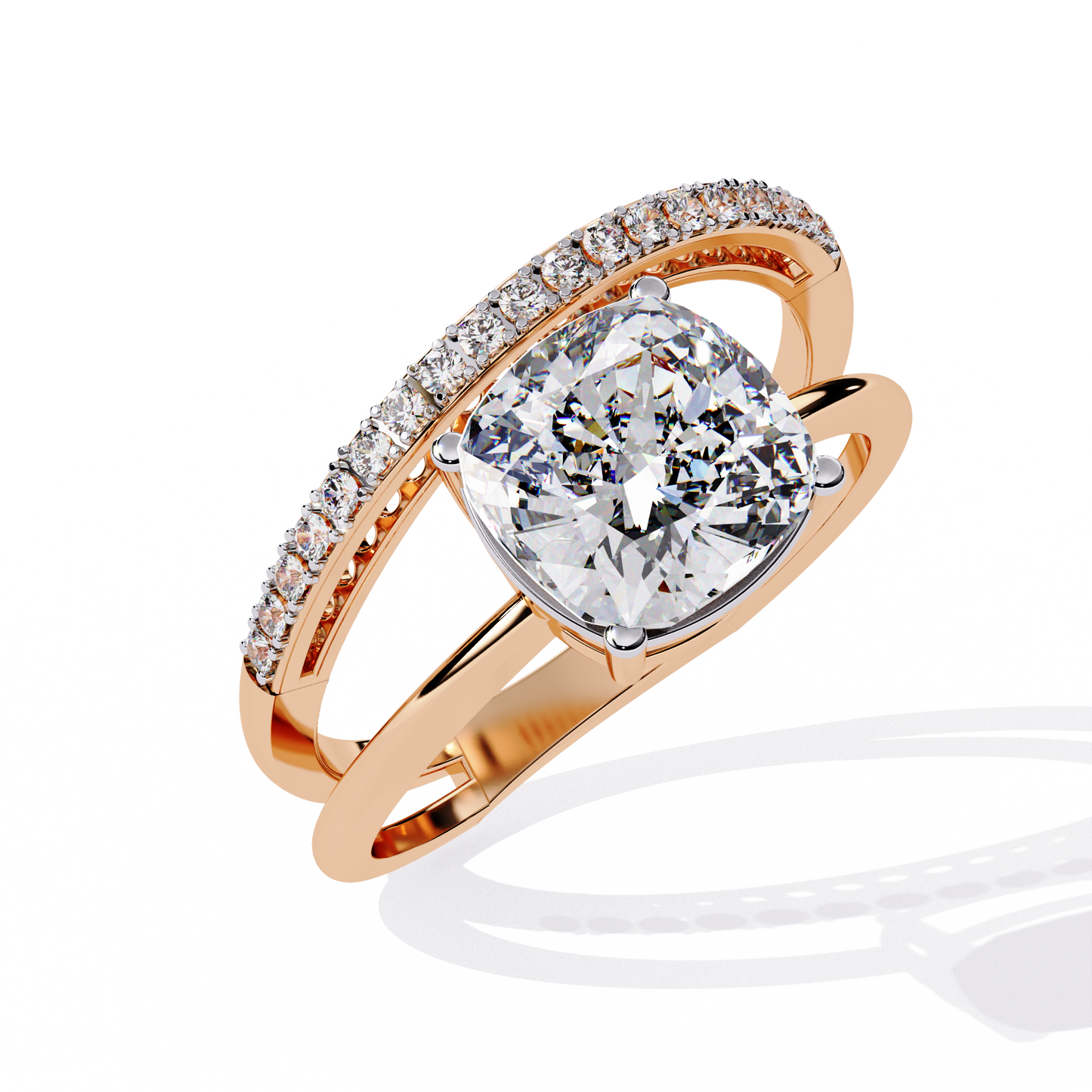 Harmony Duet Solitaire Ring