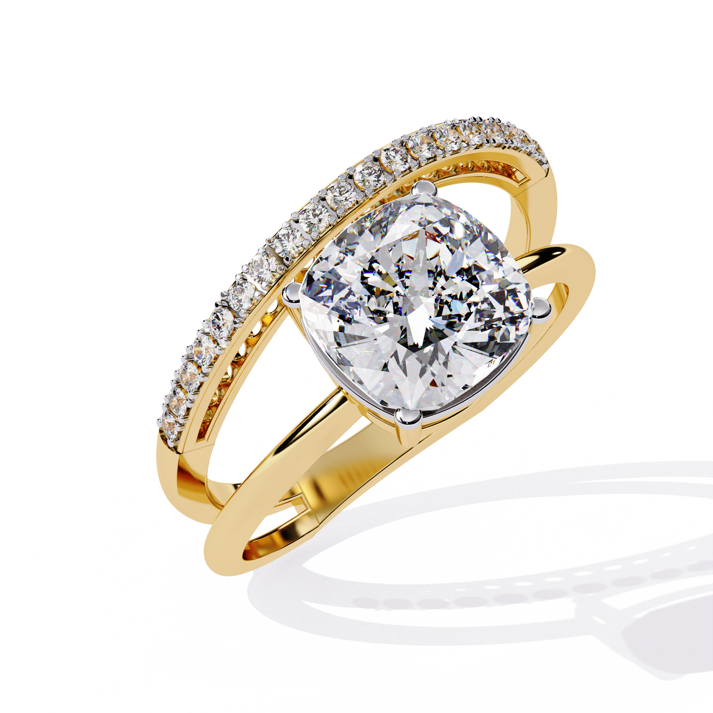 Harmony Duet Solitaire Ring