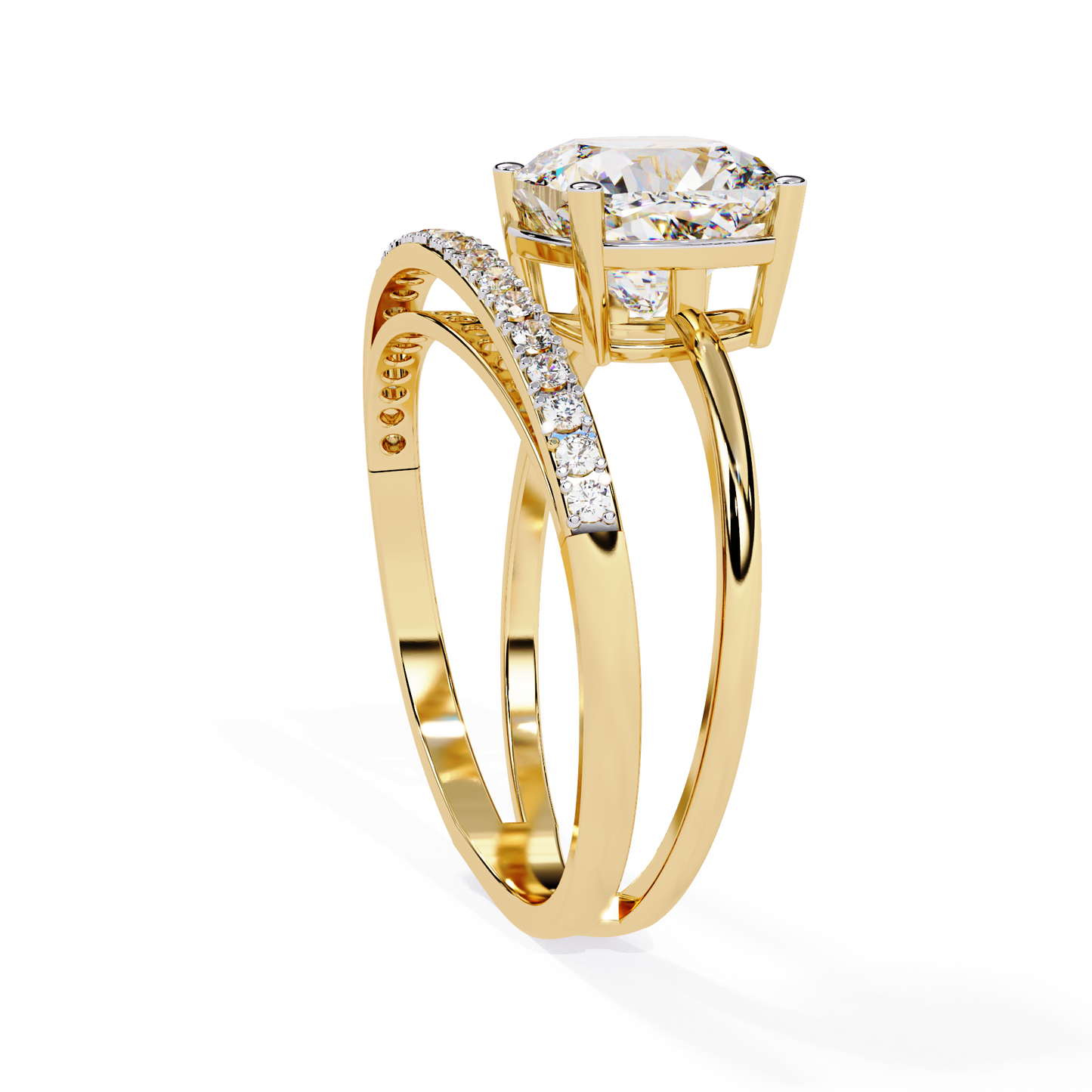 Harmony Duet Solitaire Ring