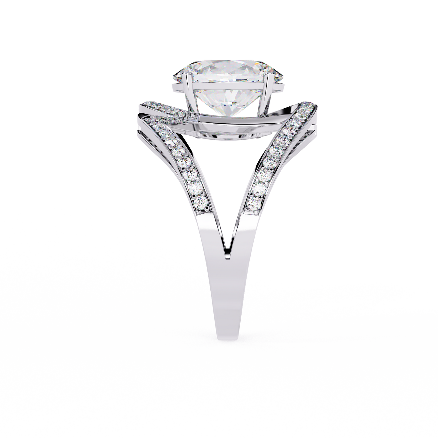 Luma Halo Solitaire Ring