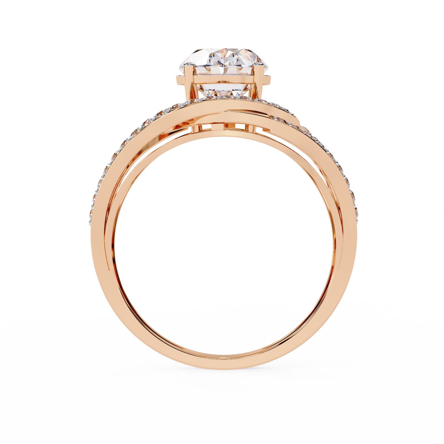 Luma Halo Solitaire Ring
