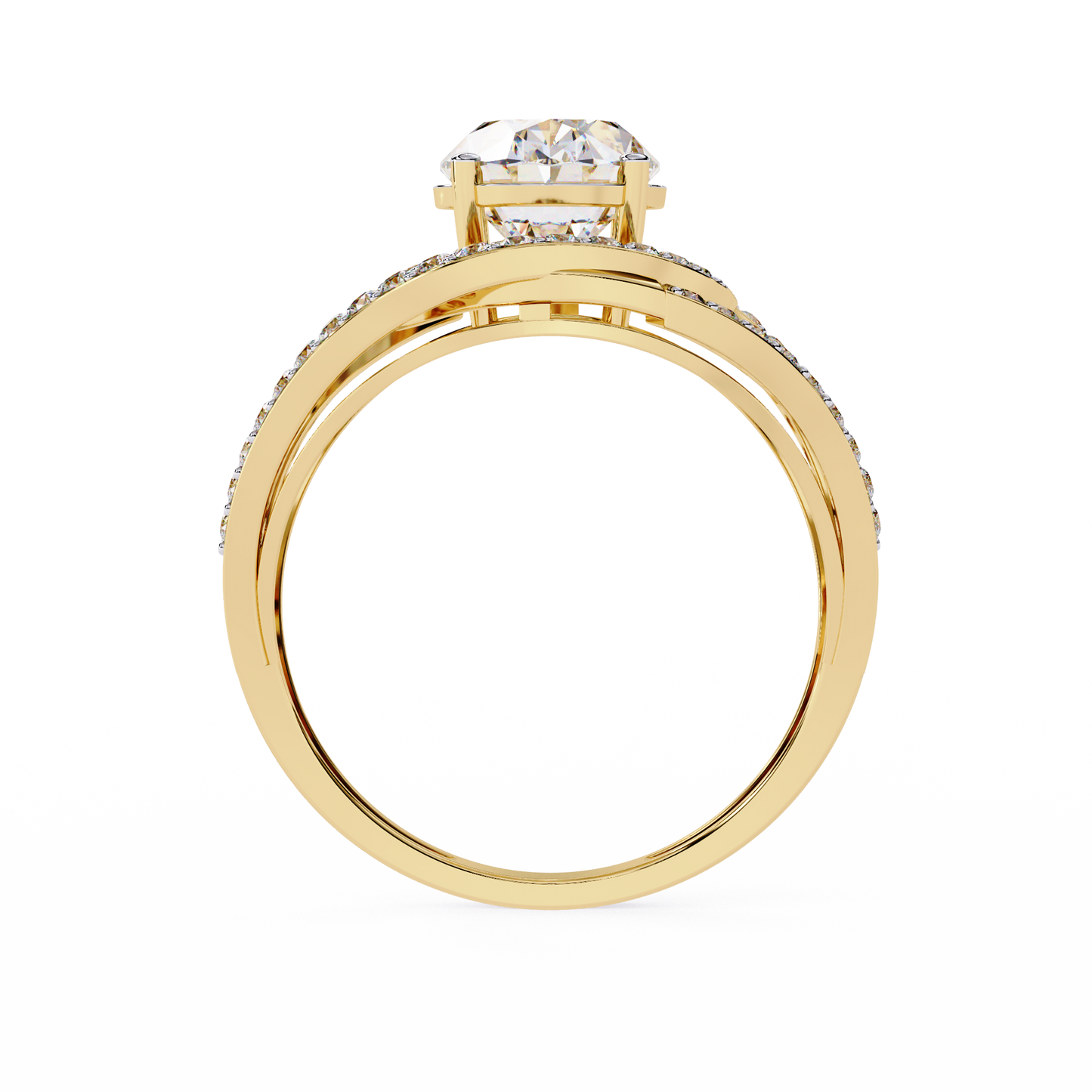 Luma Halo Solitaire Ring