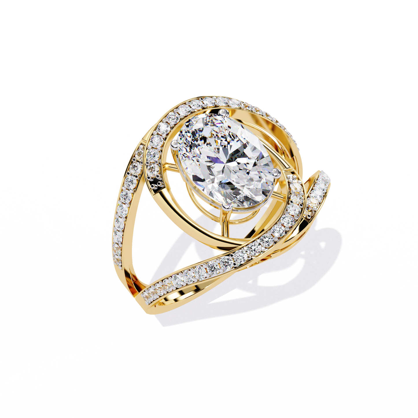 Luma Halo Solitaire Ring