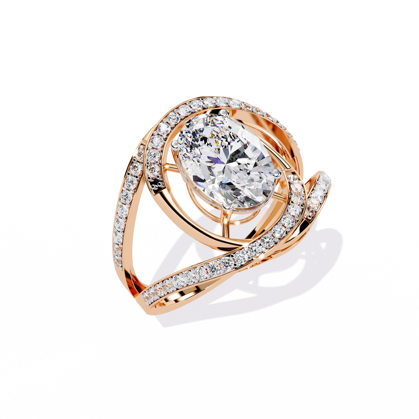 Luma Halo Solitaire Ring