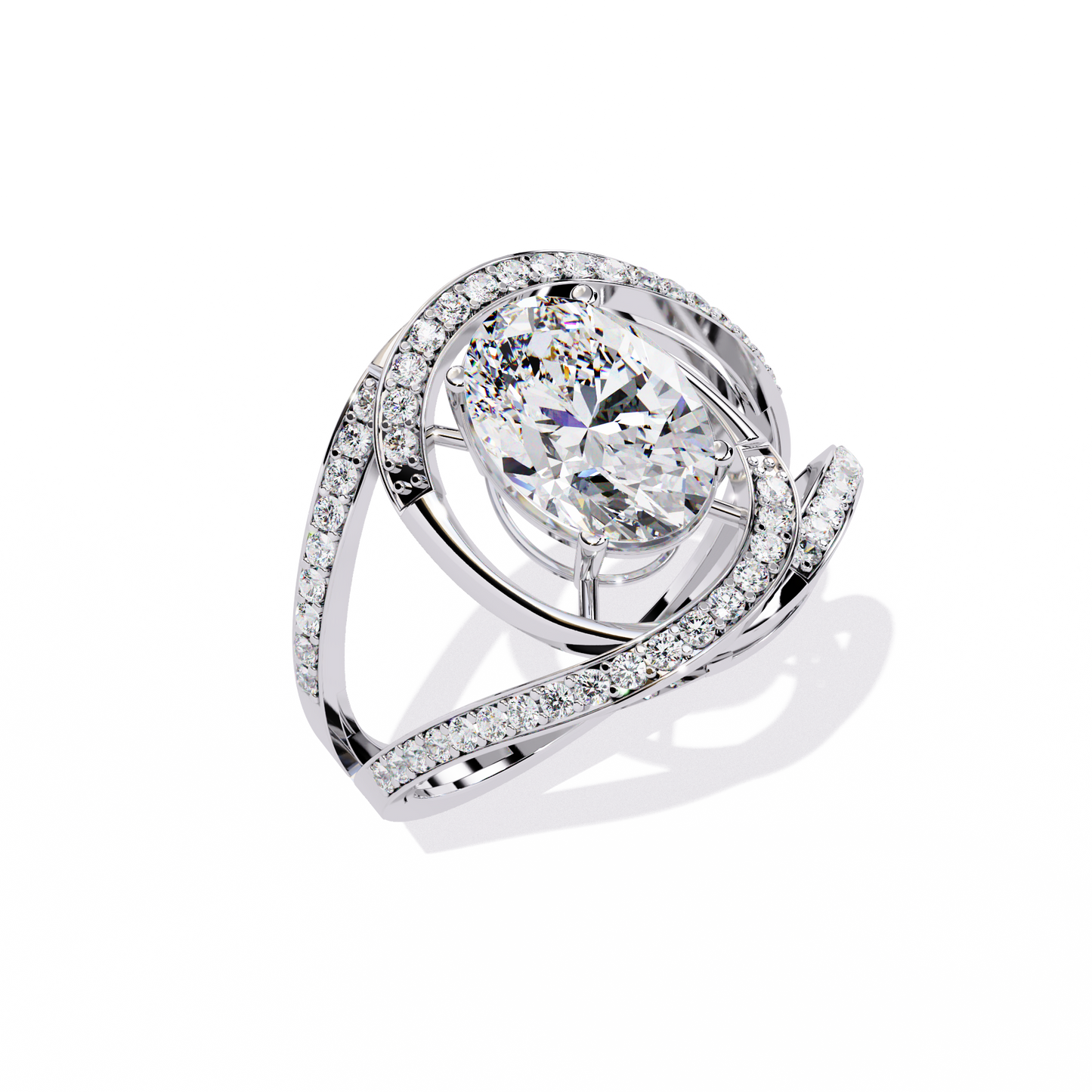 Luma Halo Solitaire Ring