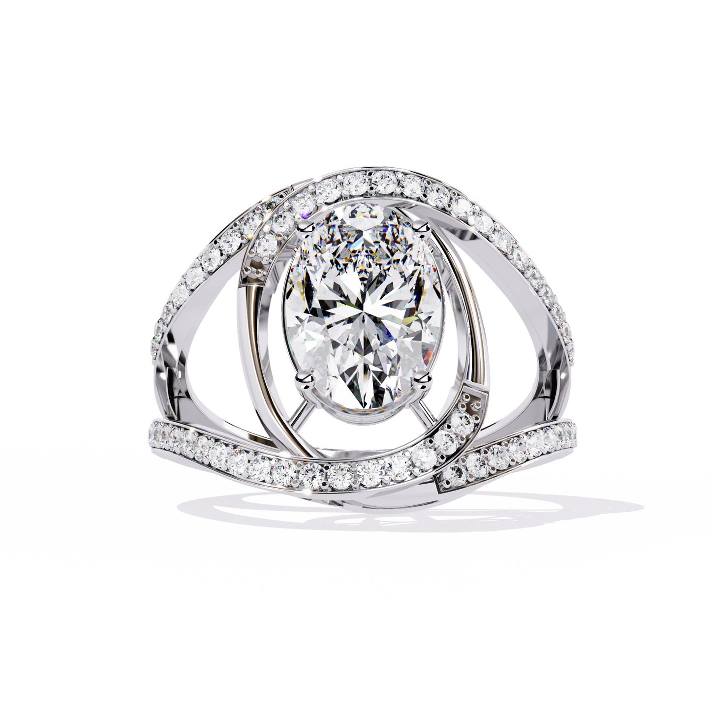 Luma Halo Solitaire Ring
