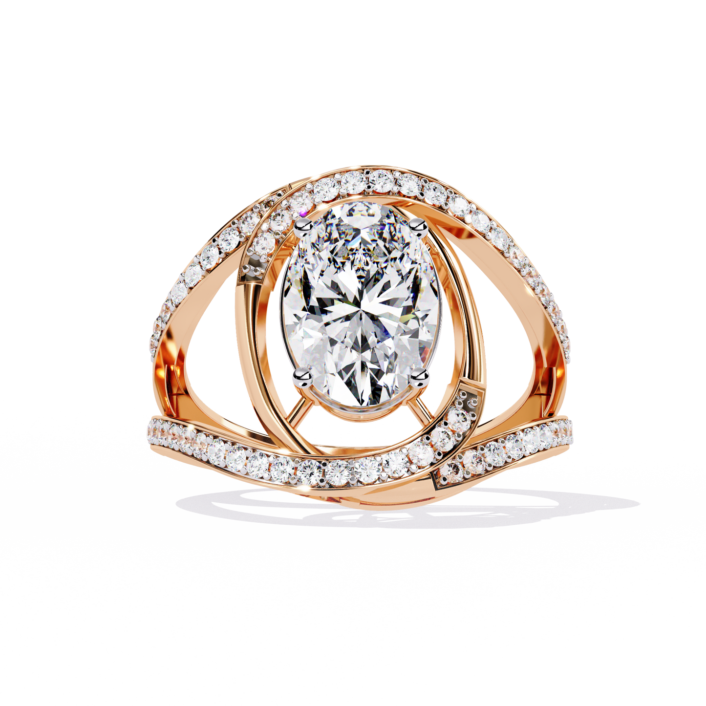 Luma Halo Solitaire Ring