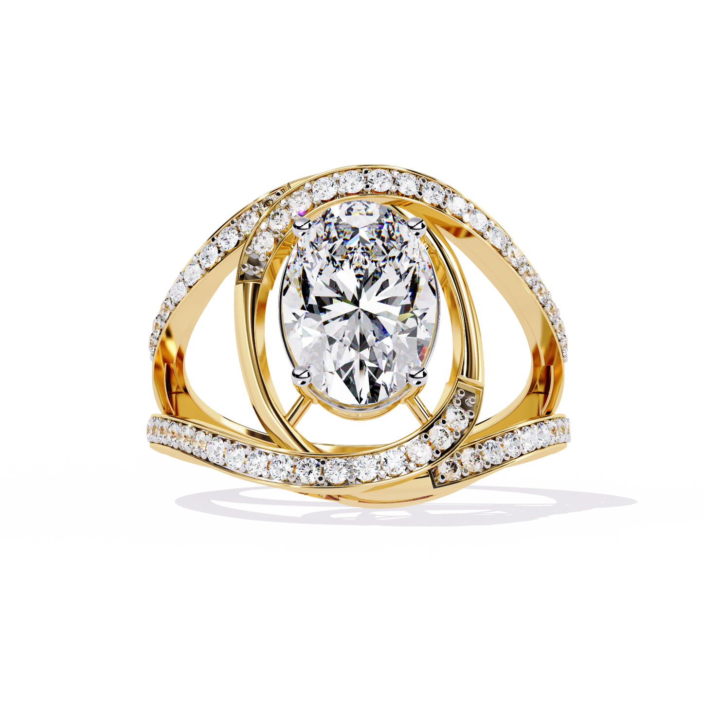 Luma Halo Solitaire Ring