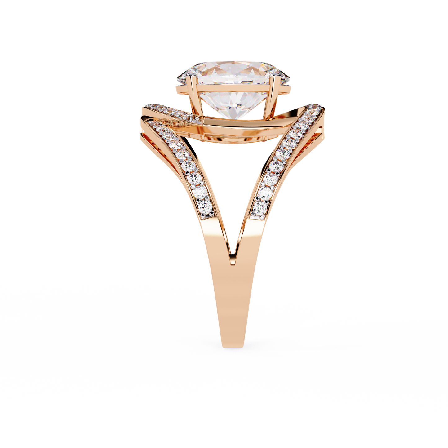 Luma Halo Solitaire Ring