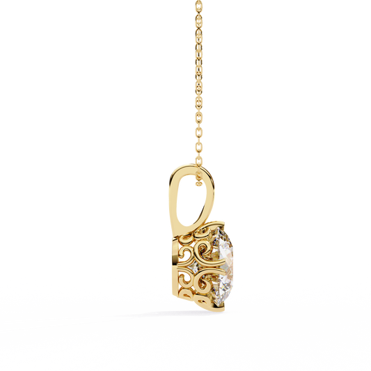 Rondelle Solitaire Pendant