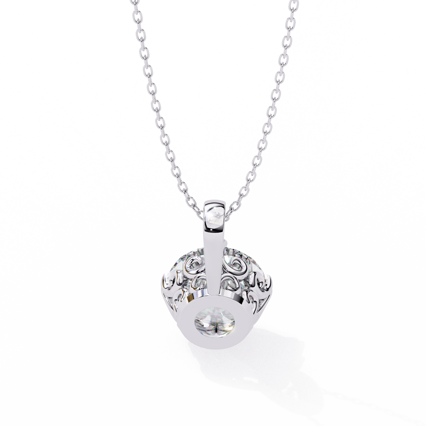 Rondelle Solitaire Pendant