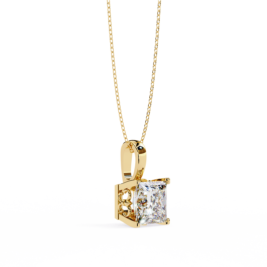 Squarielle Solitaire Pendant
