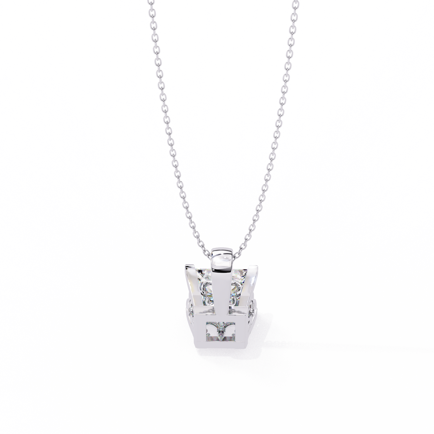 Squarielle Solitaire Pendant
