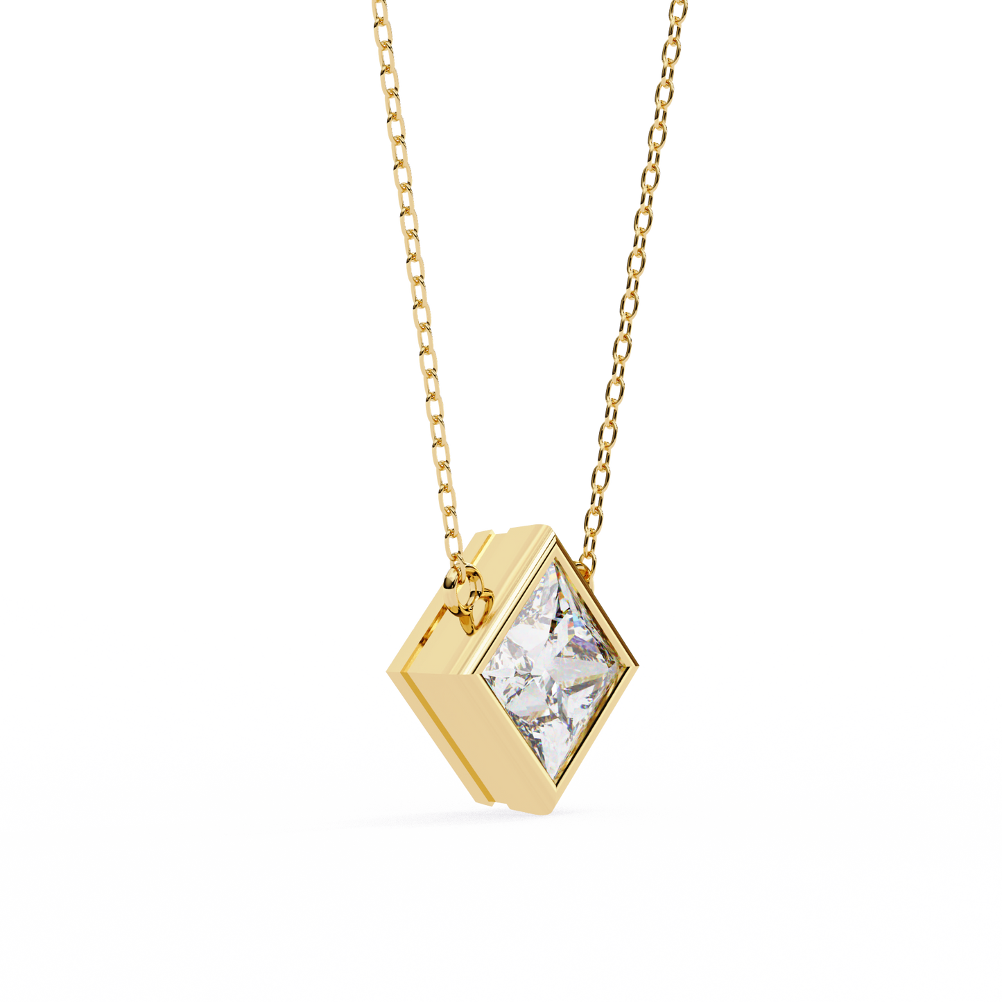 squarence Solitaire Pendant