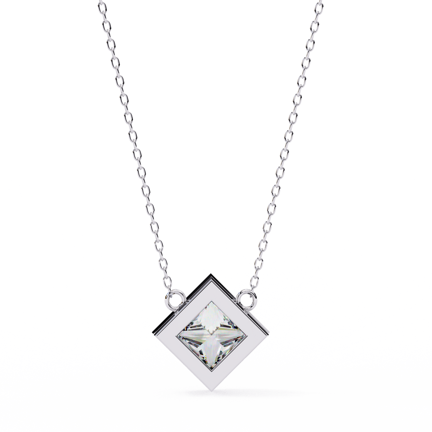 squarence Solitaire Pendant