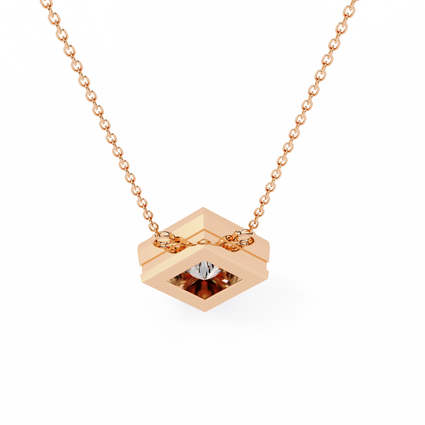 squarence Solitaire Pendant