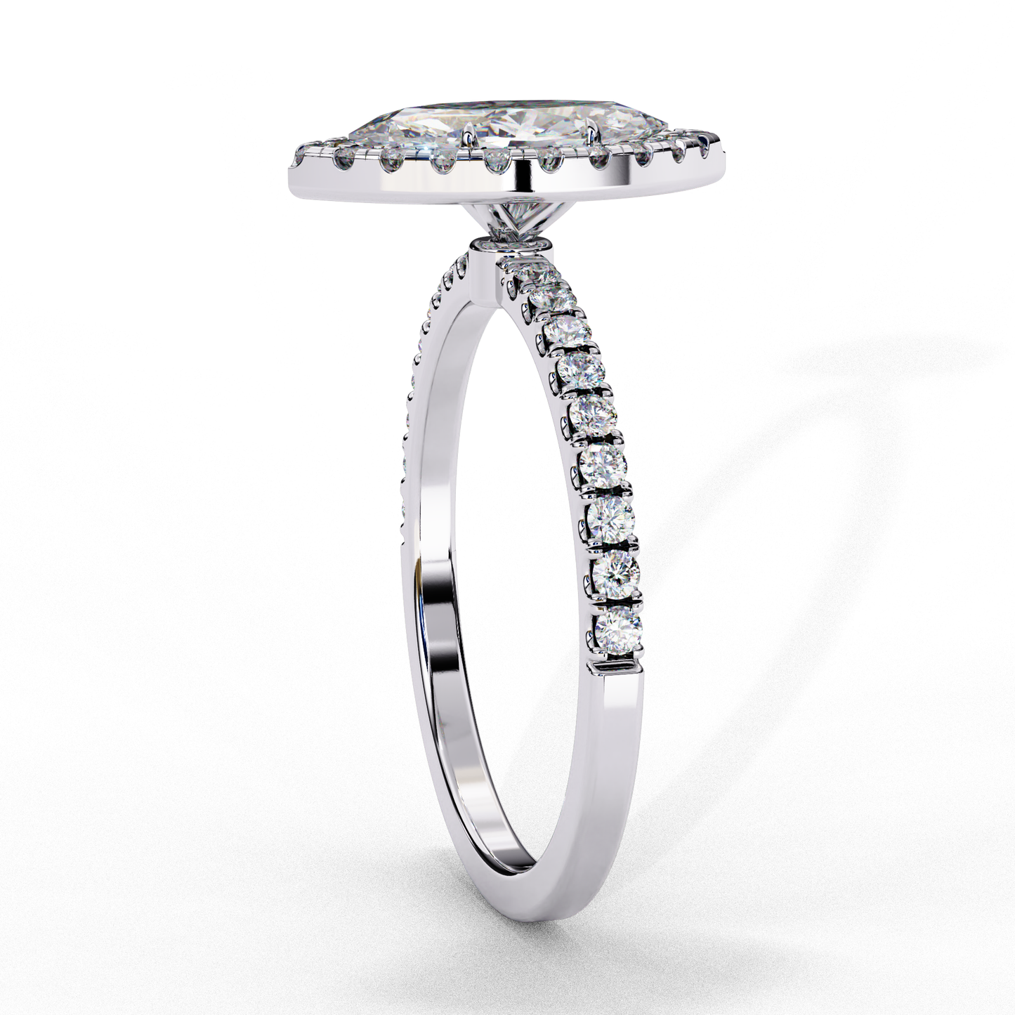Twilight Flame Solitaire Ring