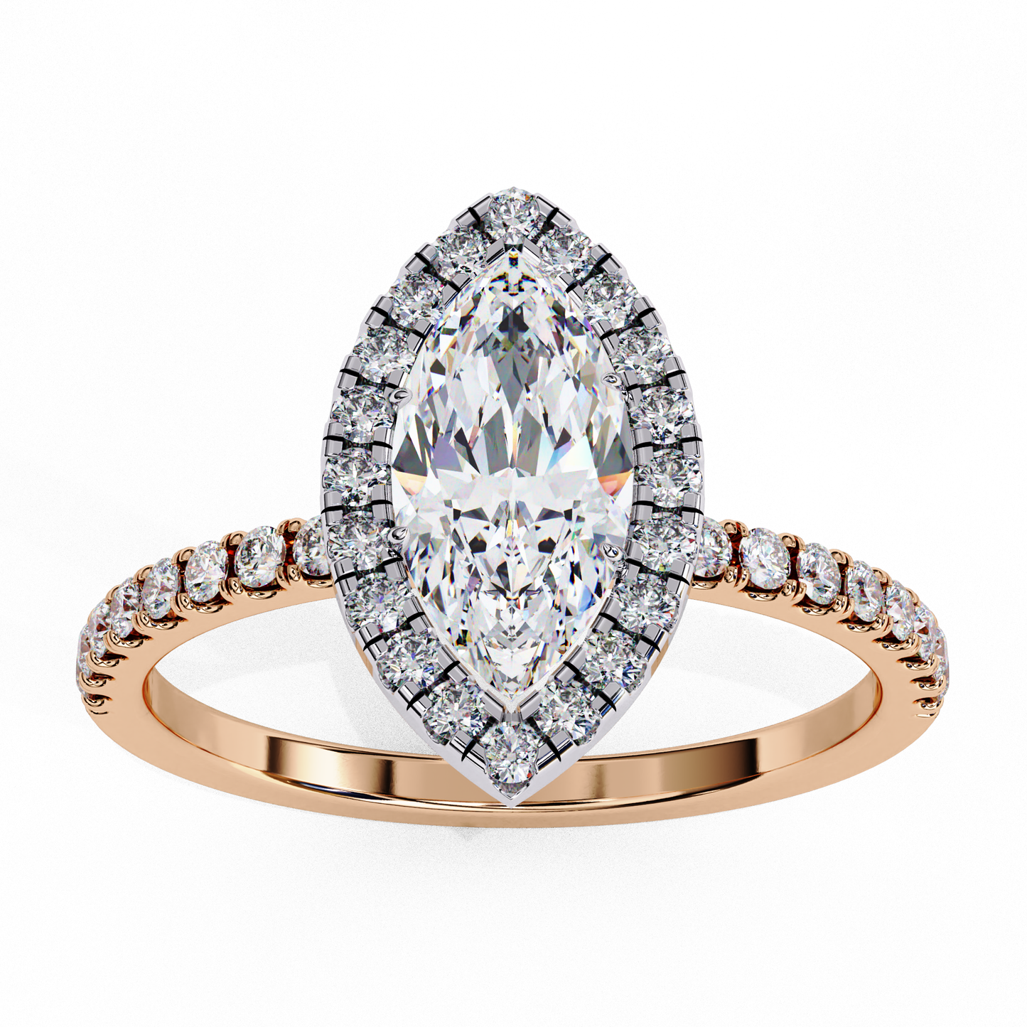 Twilight Flame Solitaire Ring