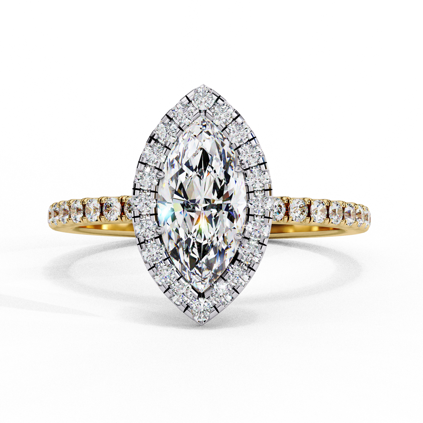 Twilight Flame Solitaire Ring