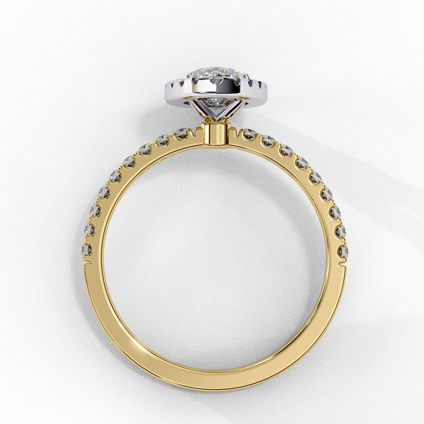 Twilight Flame Solitaire Ring