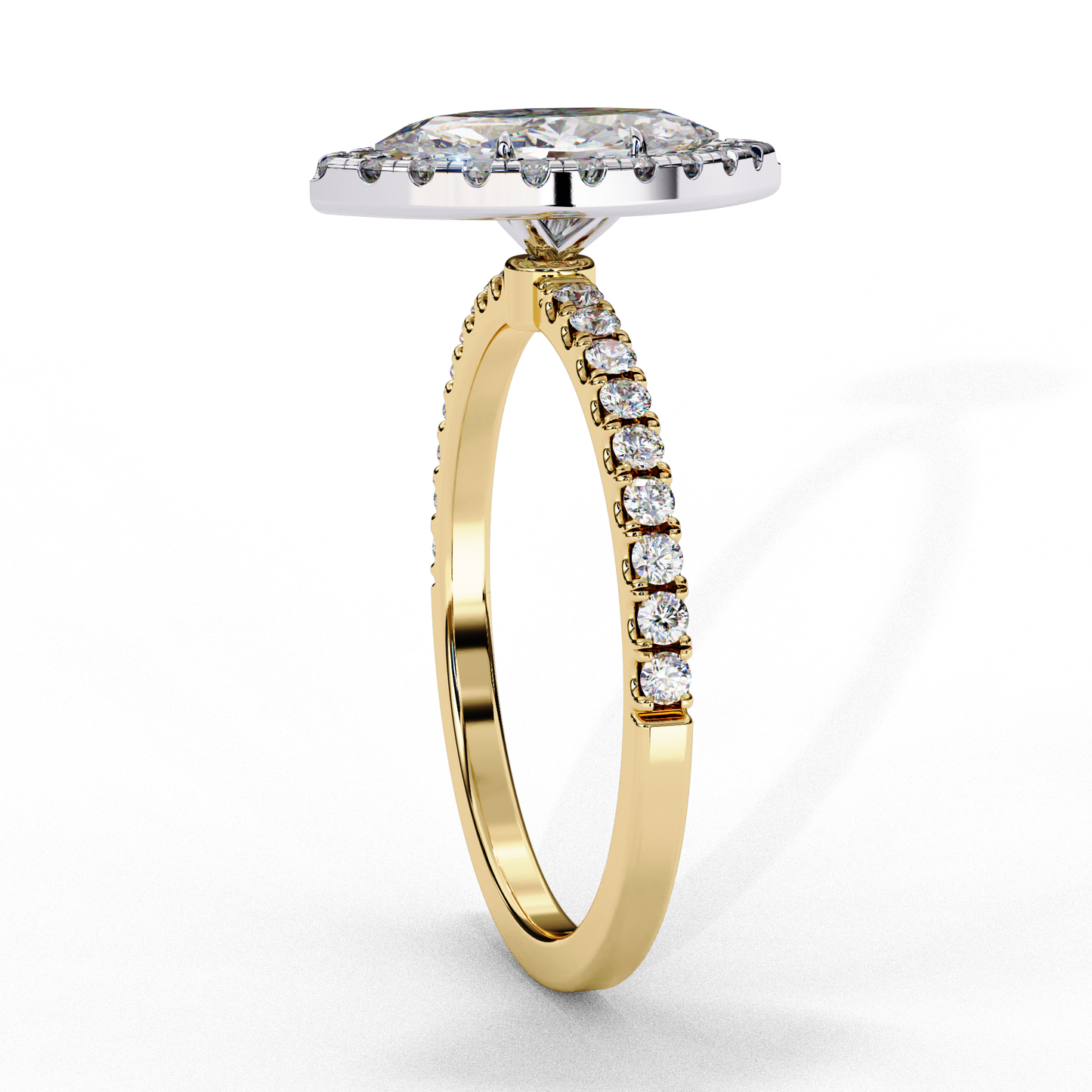 Twilight Flame Solitaire Ring