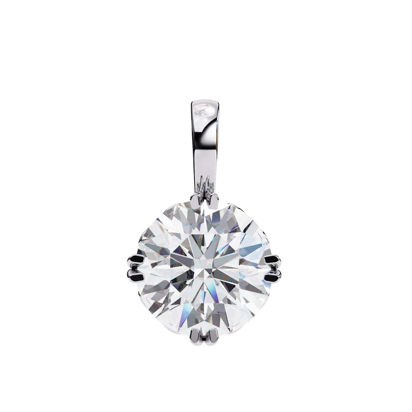 Rondelle Solitaire Pendant