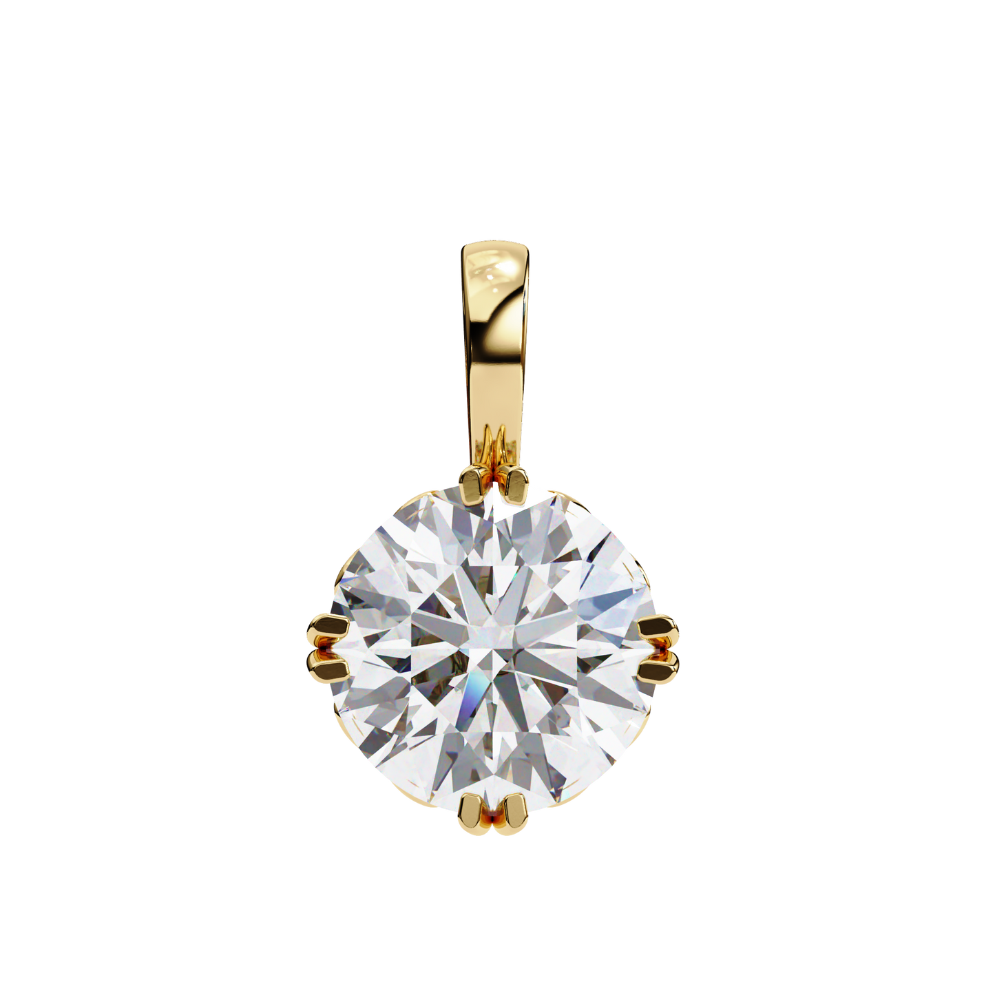 Rondelle Solitaire Pendant