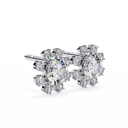 Lumio Halo Solitaire Studs