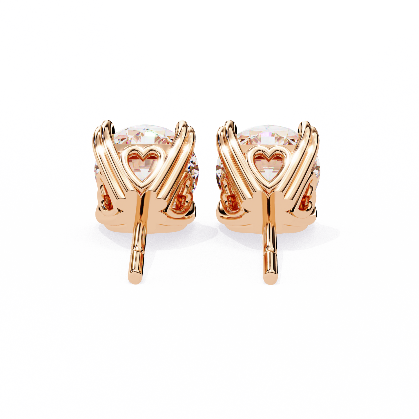 Heartelle Solitaire Studs
