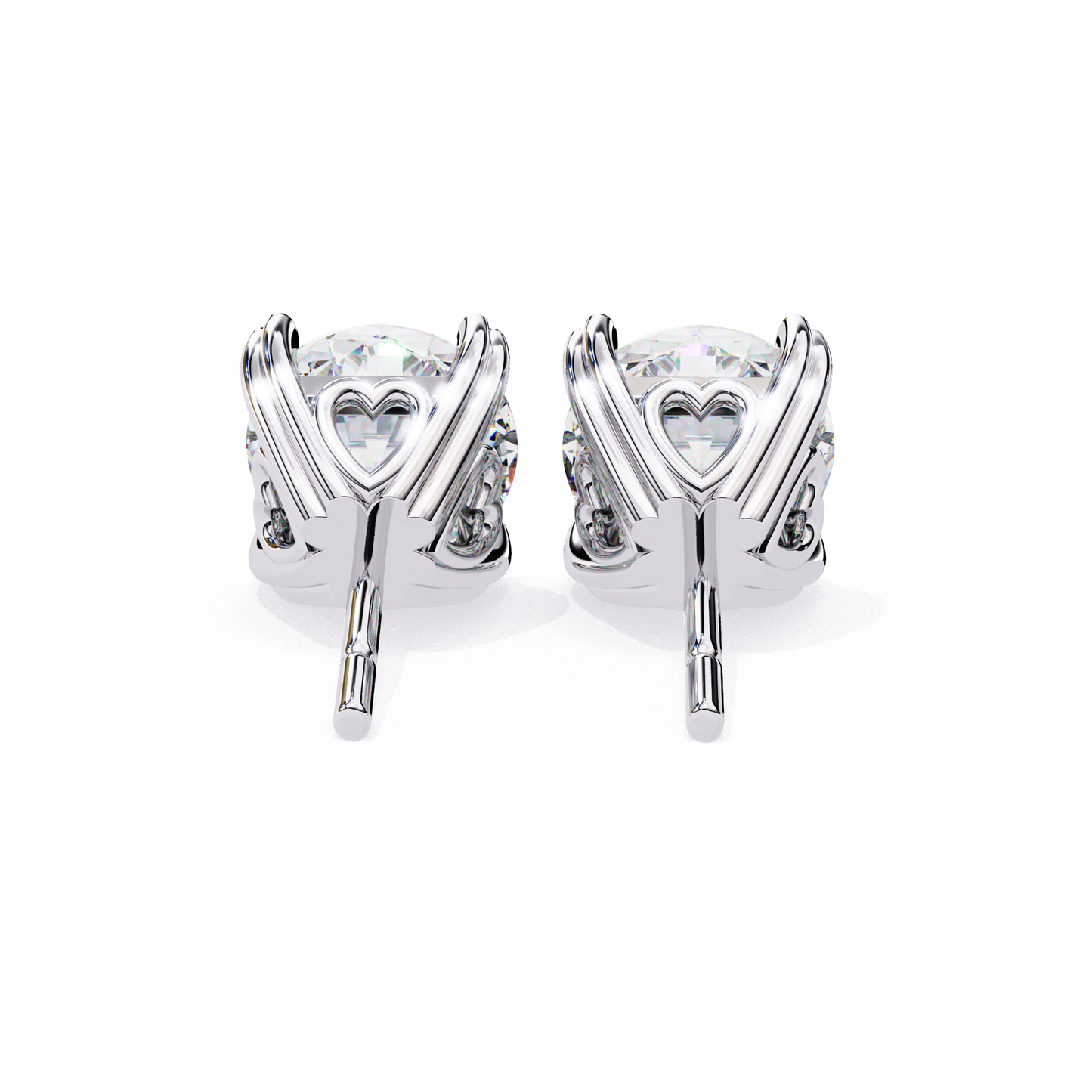 Heartelle Solitaire Studs