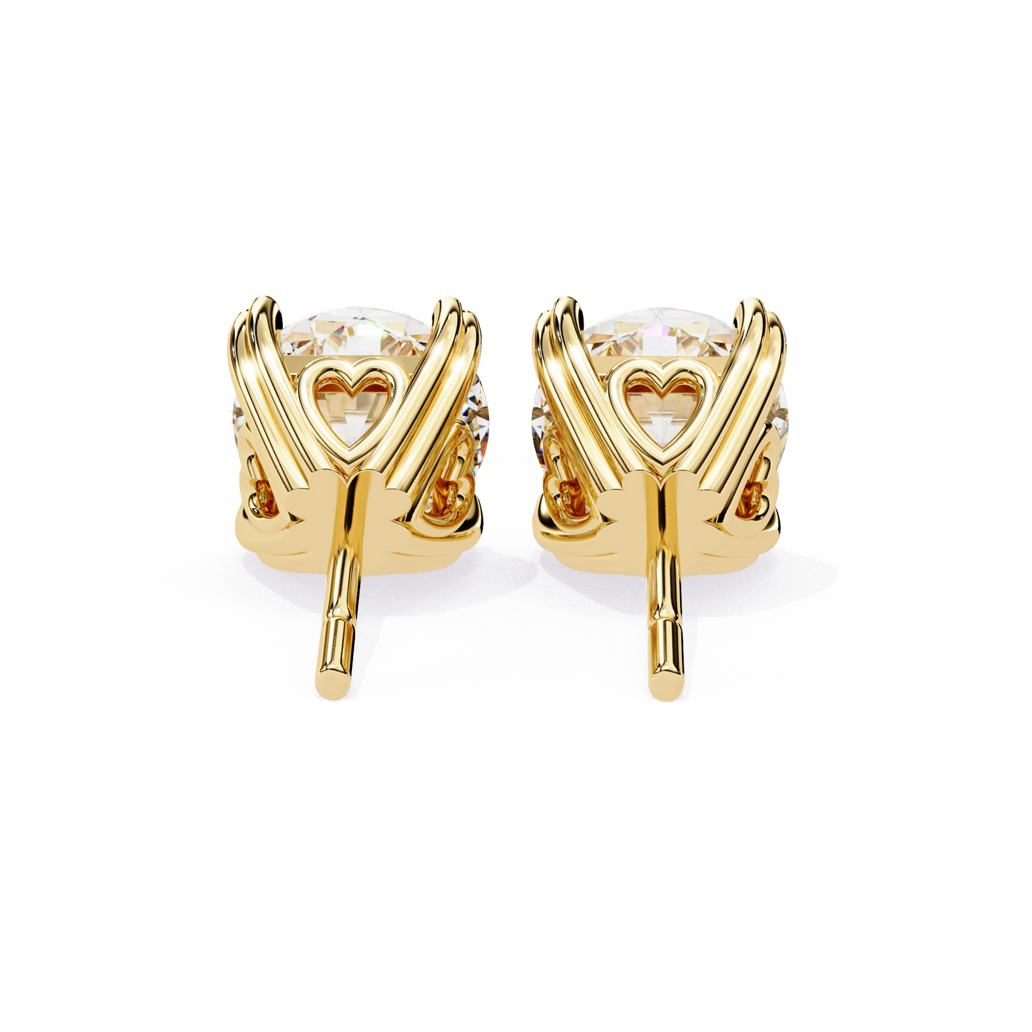 Heartelle Solitaire Studs