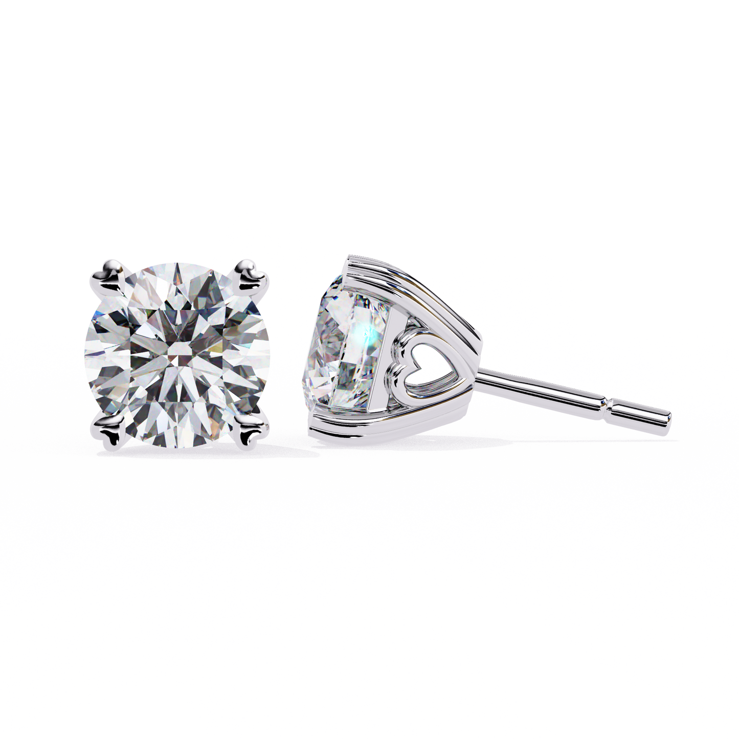 Heartelle Solitaire Studs