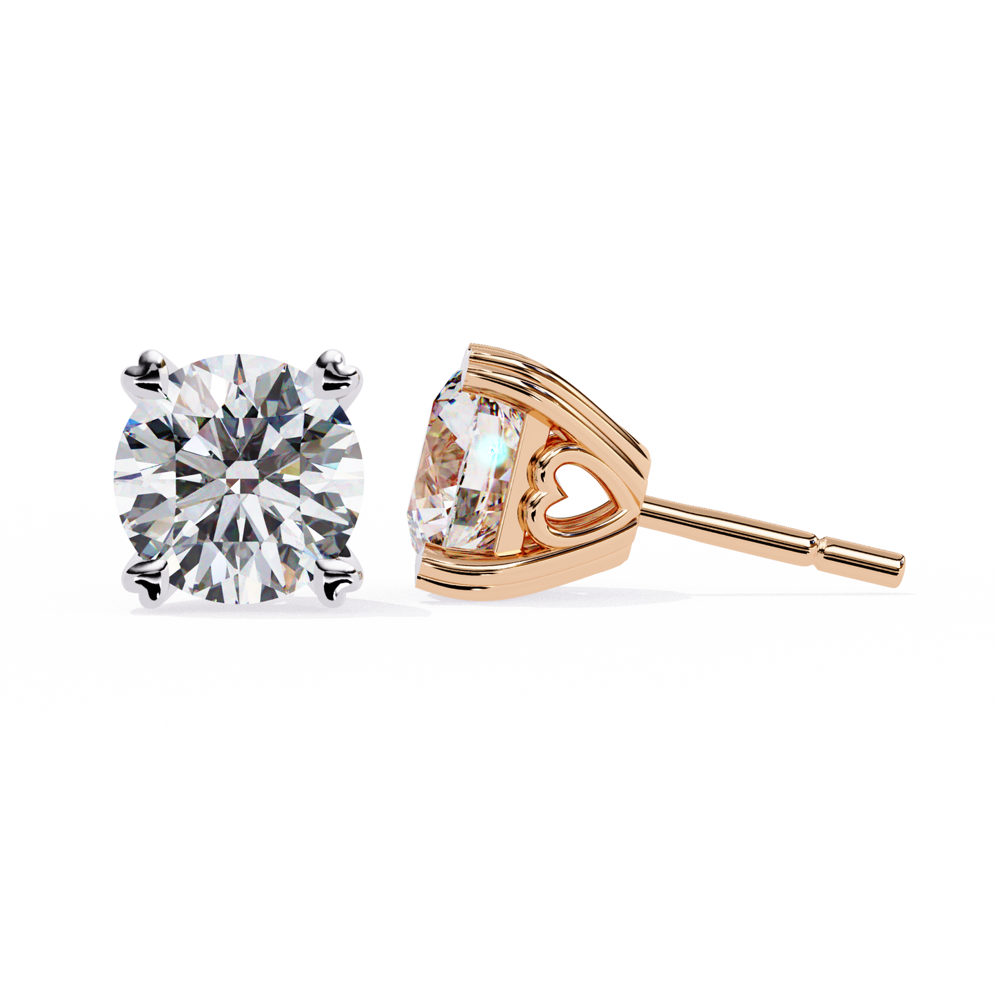 Heartelle Solitaire Studs