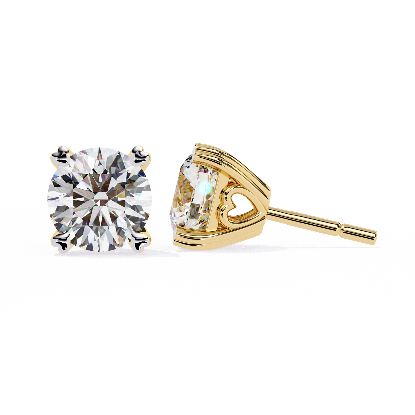 Heartelle Solitaire Studs