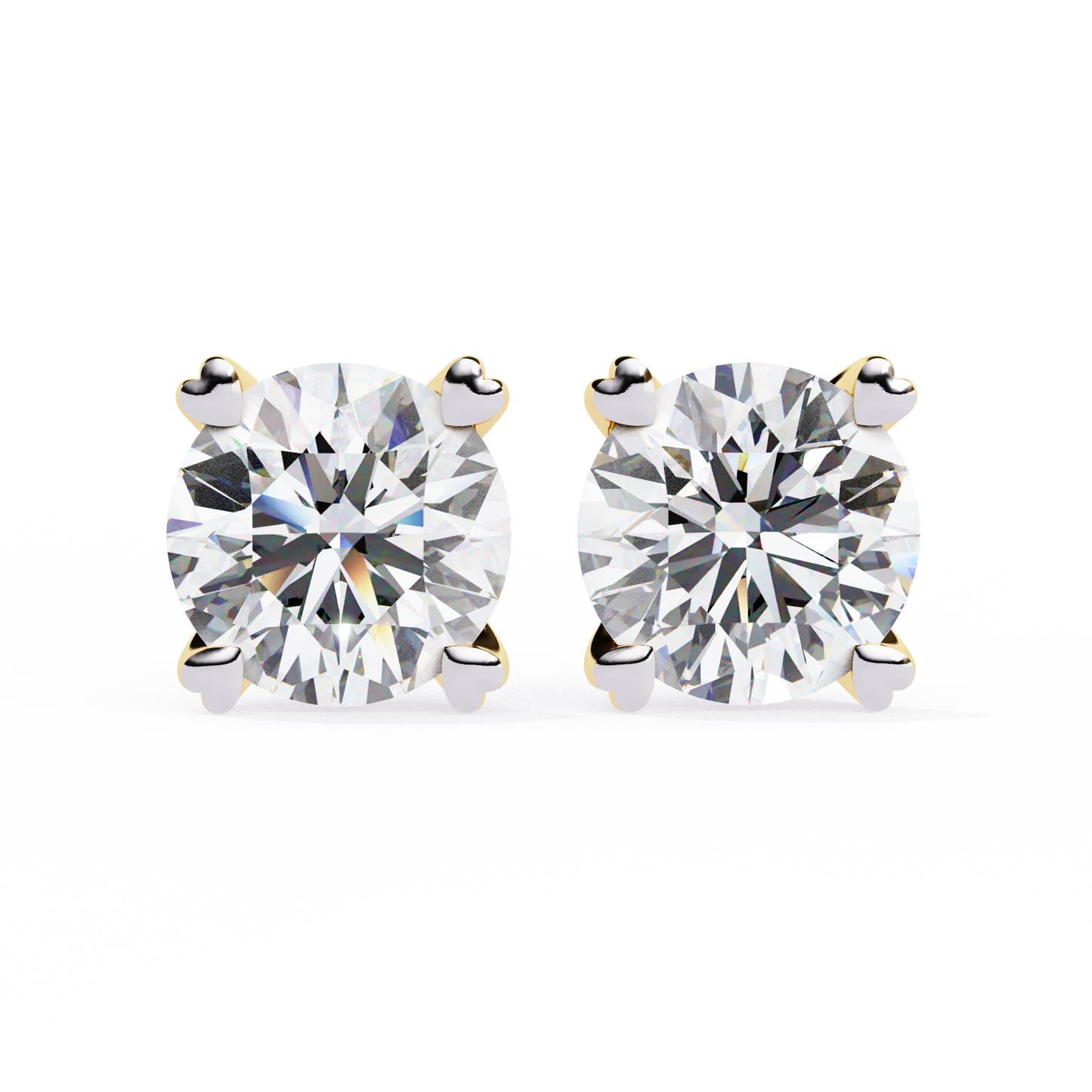 Heartelle Solitaire Studs