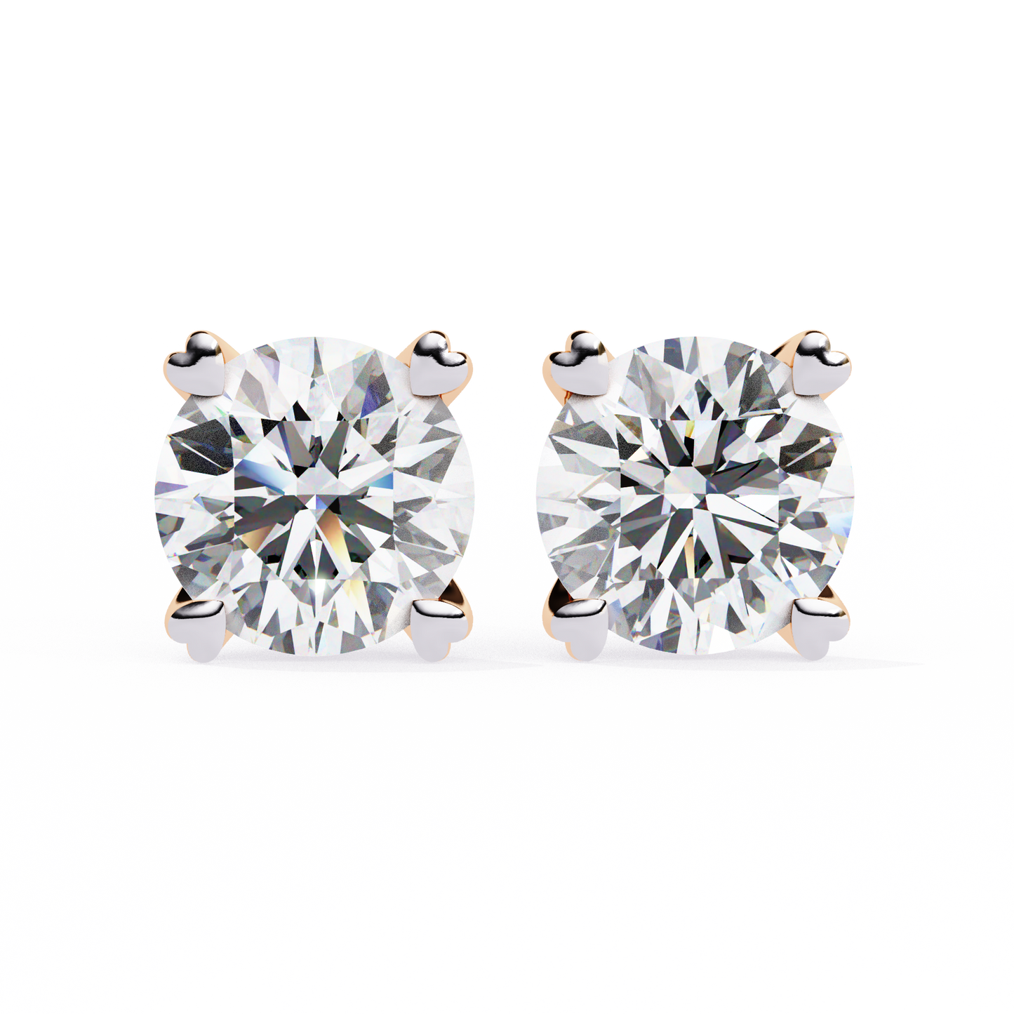 Heartelle Solitaire Studs