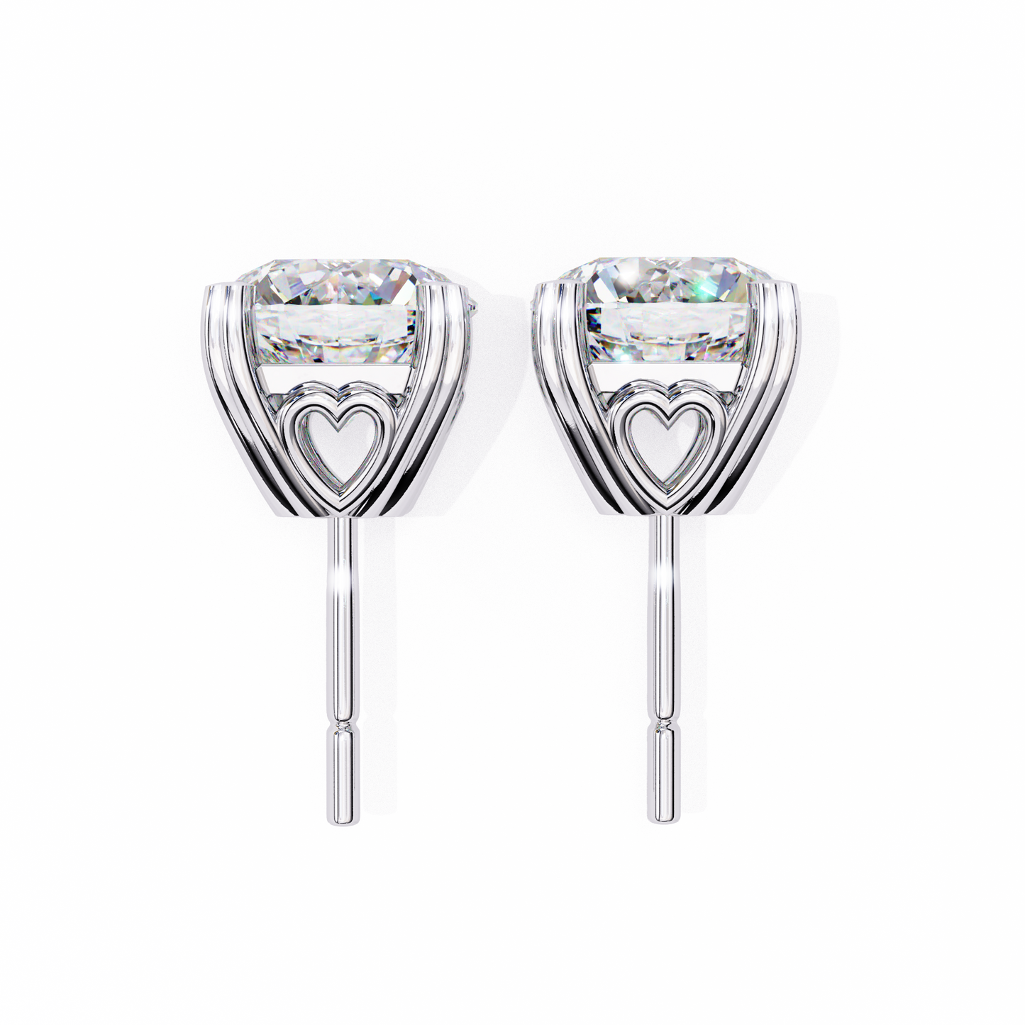 Heartelle Solitaire Studs