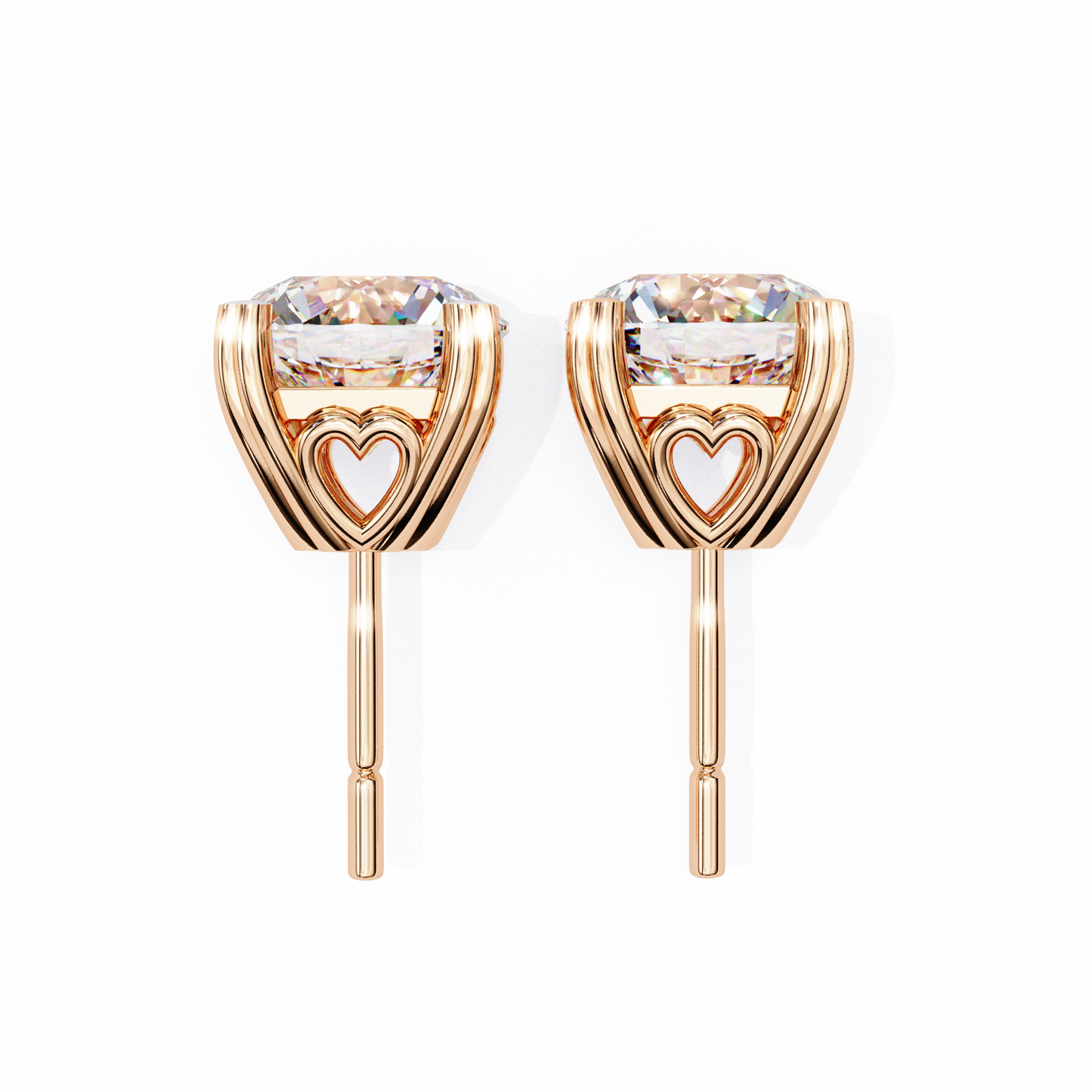 Heartelle Solitaire Studs