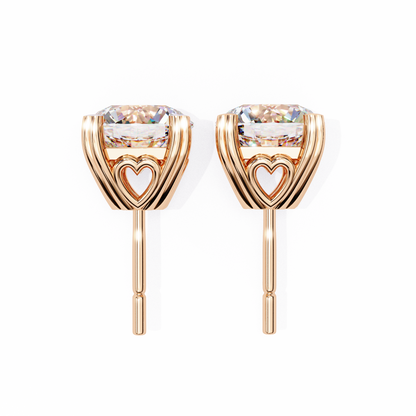 Heartelle Solitaire Studs