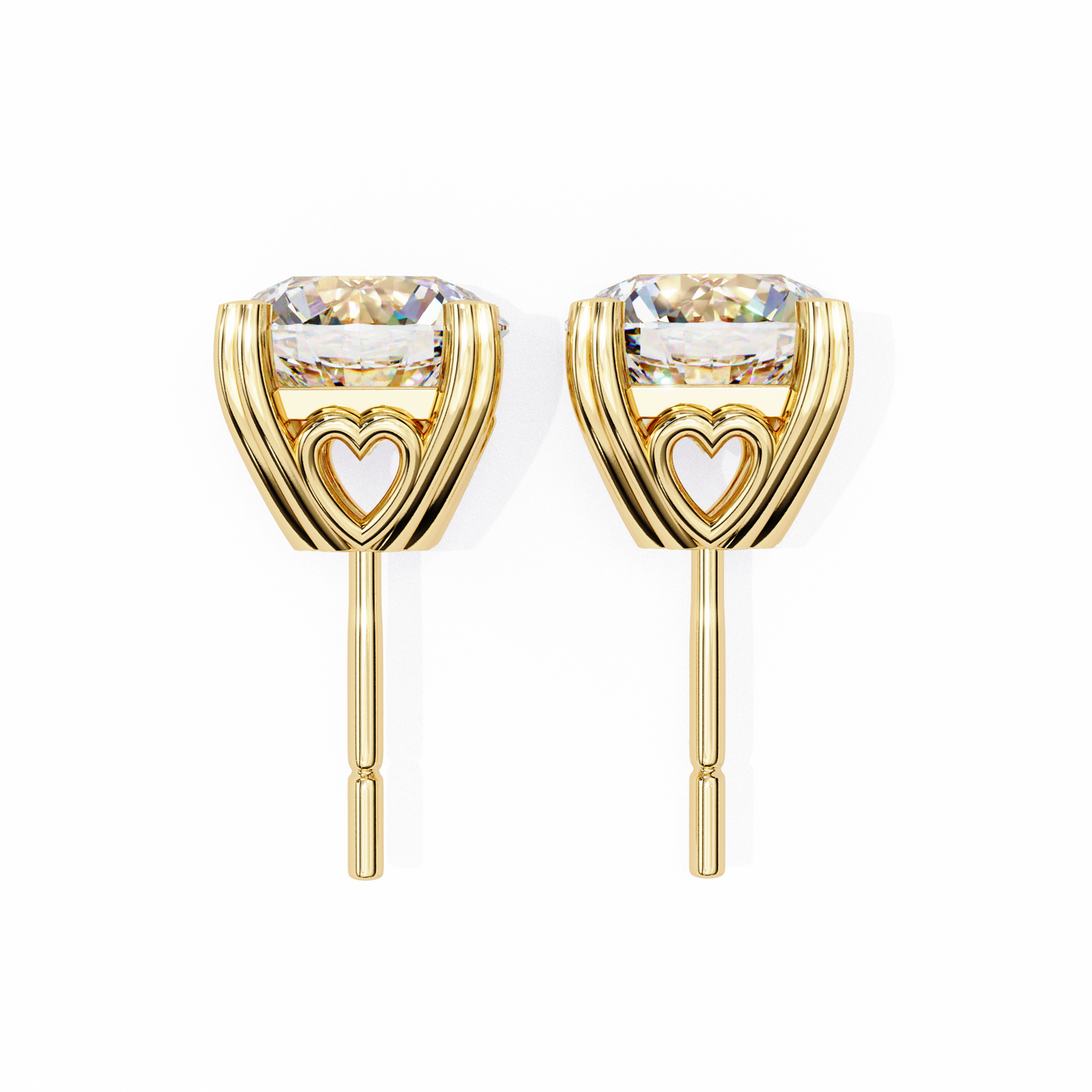 Heartelle Solitaire Studs