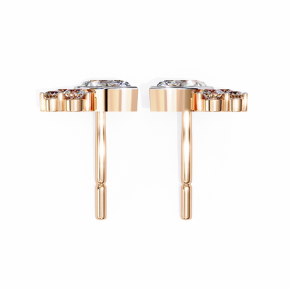 Marquise Blossom Solitaire Studs