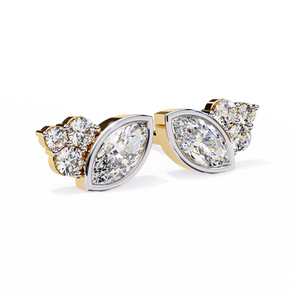 Marquise Blossom Solitaire Studs